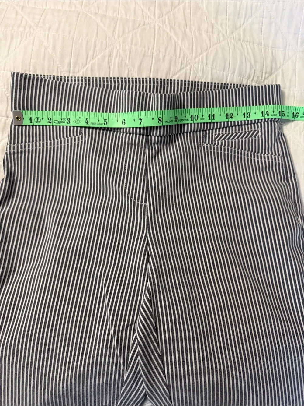 Anne Klein Black and White Striped stretch Pants - Size 4